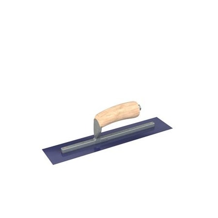 Steel City Trowels By Bon Bon 66-177 Finish Trowel, Square, Blue Steel, 14 X 3, Wood 66-177
